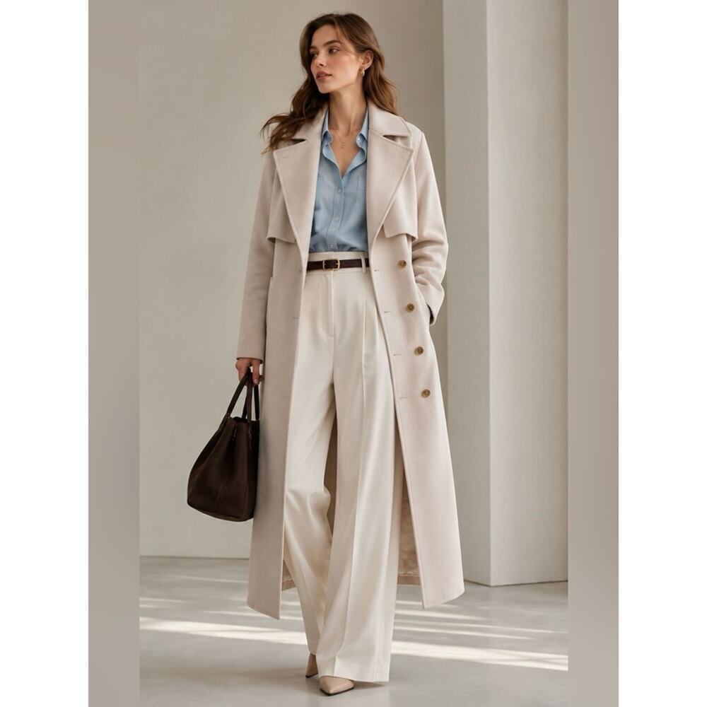 Sale ends 6/27Burberry Women’s Long Belted Cashmere blend long coat $2590 US2